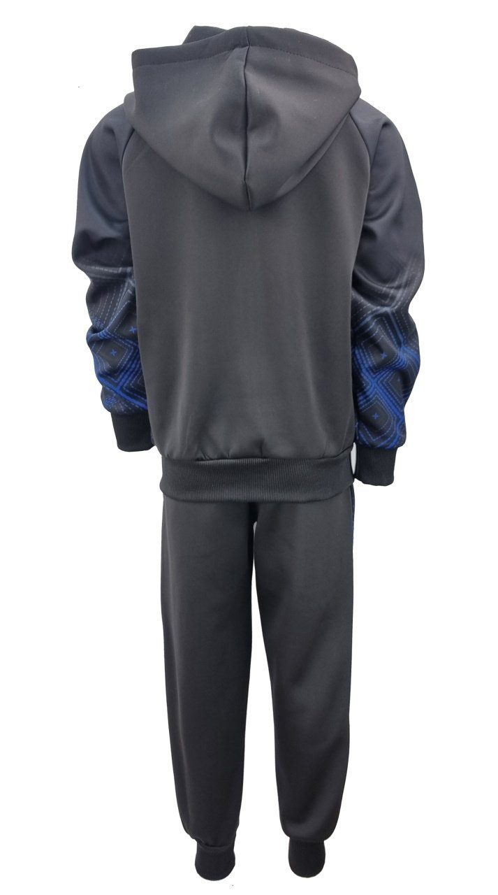 Fashion Boy Jogginganzug Schwarz-Blau Trainingsanzug Freizeitanzug JF3271e Jungen/Mädchen Trainingsanzug