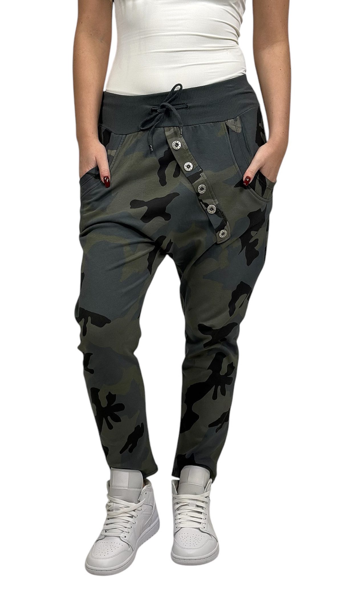 Mississhop Boyfriend-Hose Sweatpants Baggy Camouflage Damenhose Militär Hose M.165