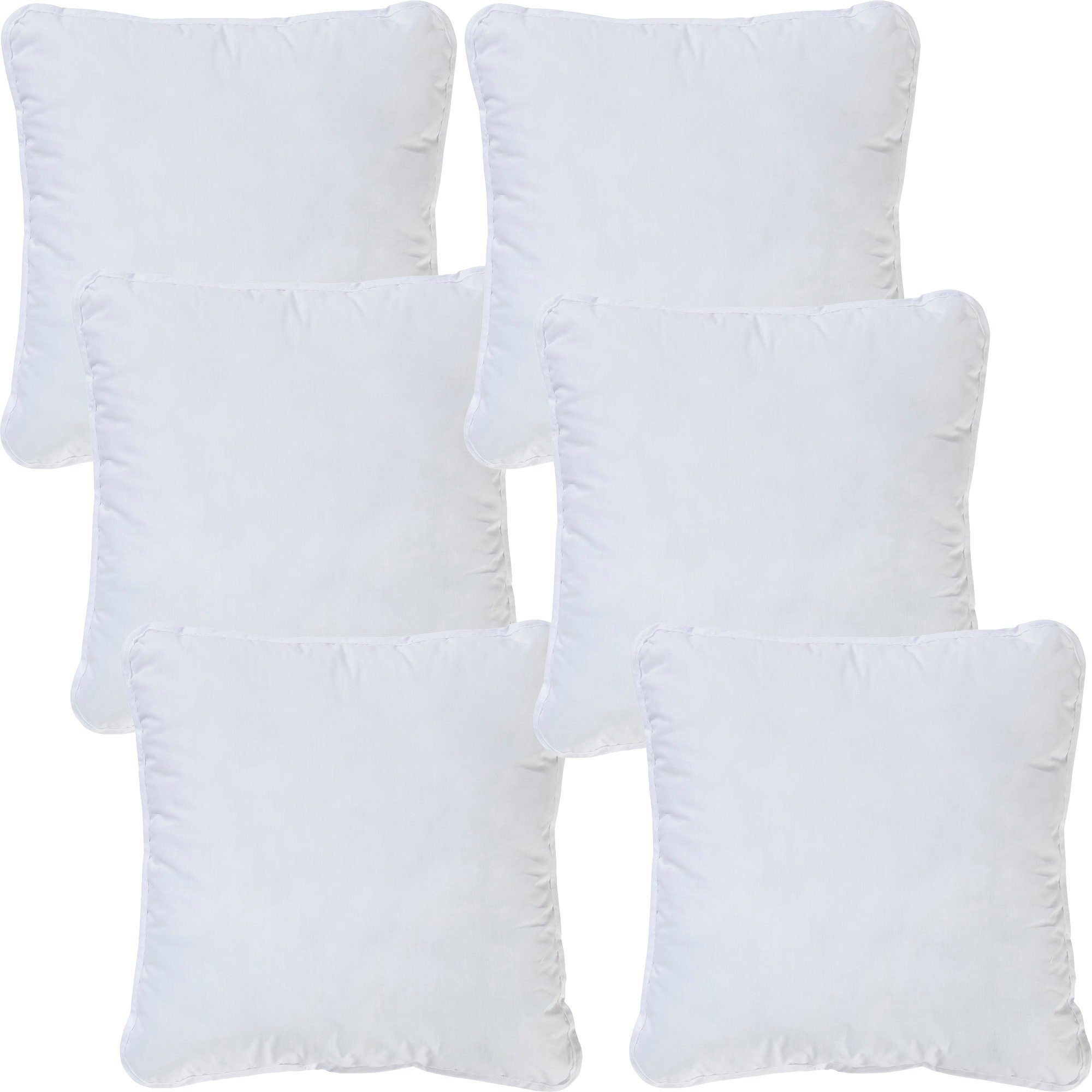 Erwin Müller Kopfkissen Kuschelkissen "Lech" 6er-Pack, Füllung: Farbe, Textilfaser Uni