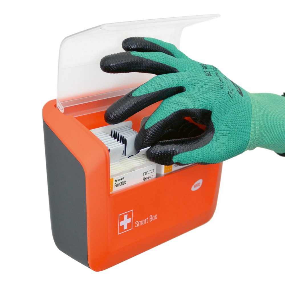Werosmart® Wundpflaster Smart Box® Pflasterspender gefüllt mit PowerTex Pflaster (1 St)
