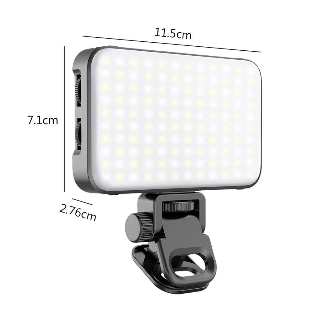 TUWENA Videoleuchte Selfie Licht, Clip-On-Licht mit Soft-Diffusor & integriertem Ständer, Für Computer Webcam, Laptop, Zoom Videokonferenzen, Make up Fotografie