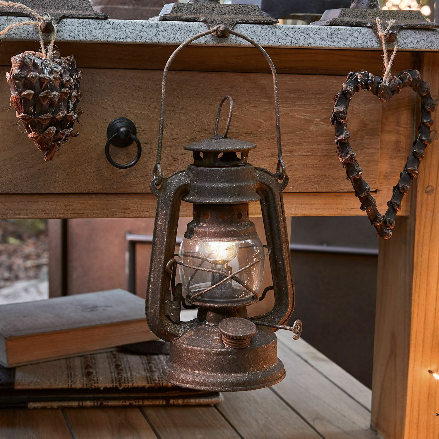 Mirabeau LED Laterne LED-Laterne Oxcroft antikbraun