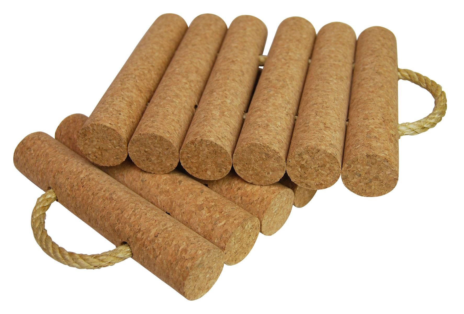 Kork-Deko.de Topfuntersetzer Topfuntersetzer aus Kork – hitzebeständig, 21 × 17 × 3,5 cm