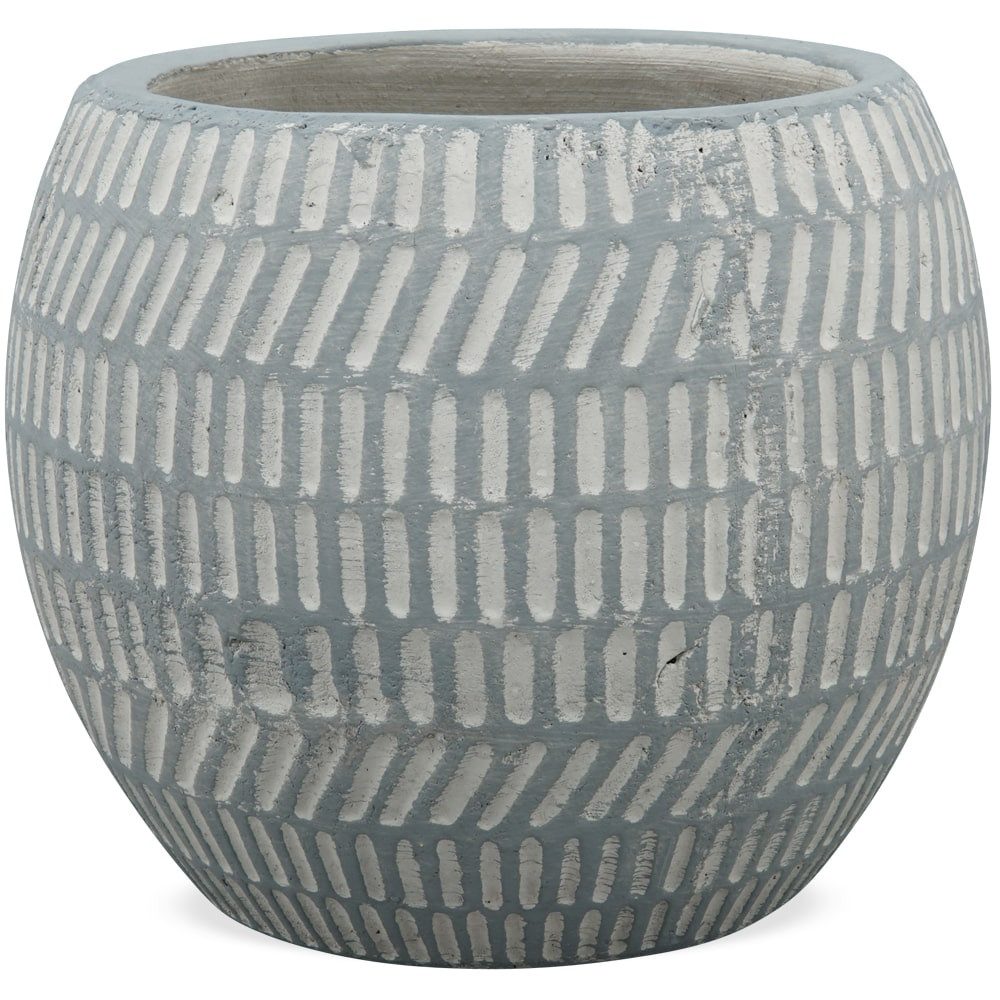 matches21 HOME & HOBBY Blumentopf Pflanztopf Keramik Muster rund grau Ø 13 cm (1 St). € 7,99