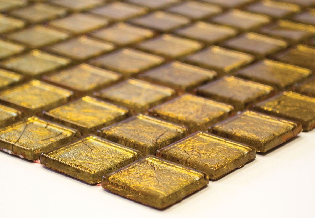 Mosani Mosaikfliesen Glasmosaik gold Crystal glänzend Matten Mosaikfliesen 10 
