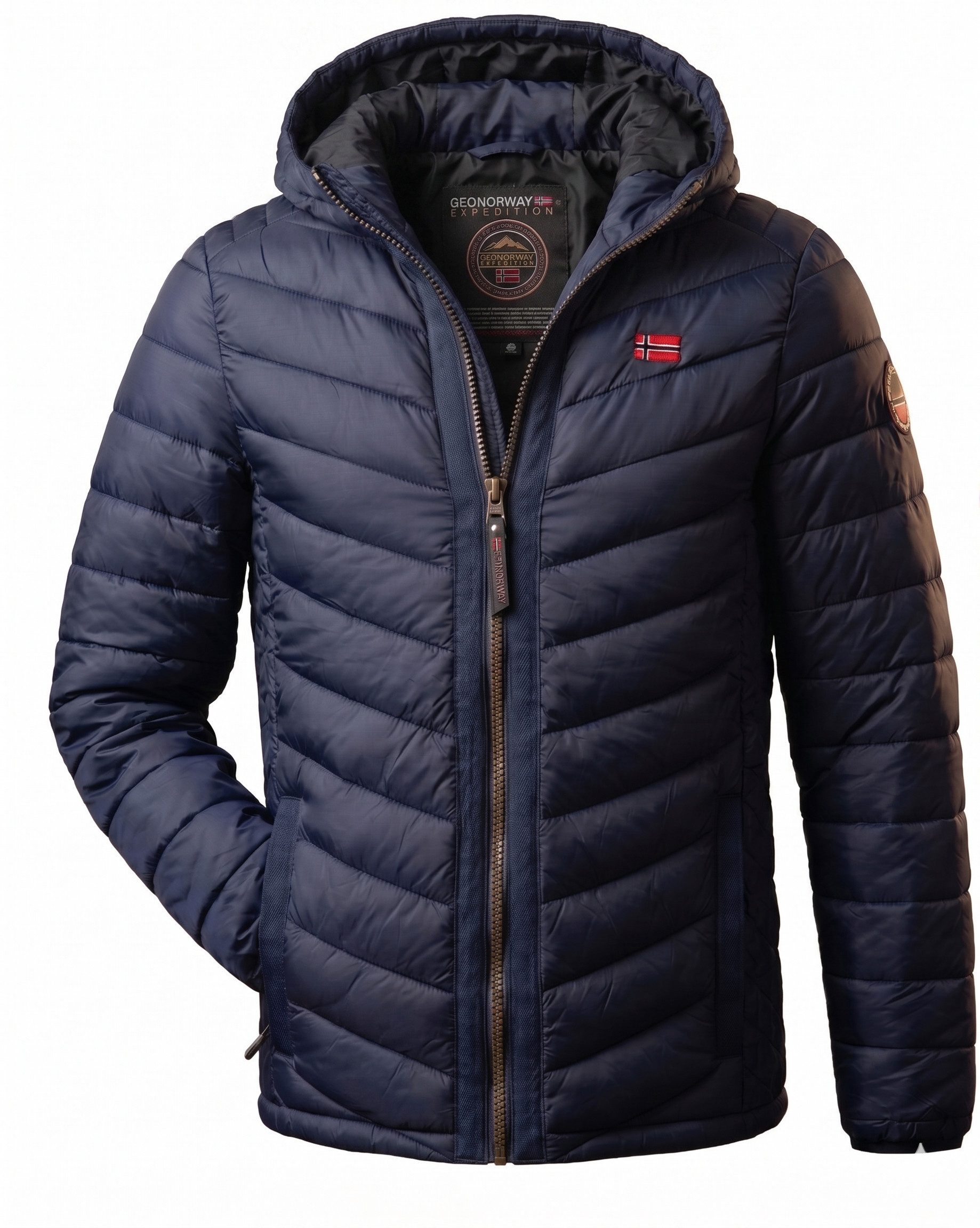 Geographical Norway Steppjacke leichte Übergangsjacke für Frühling & Herbst (1-St) Mit Kapuze winddicht und wasserabweisend