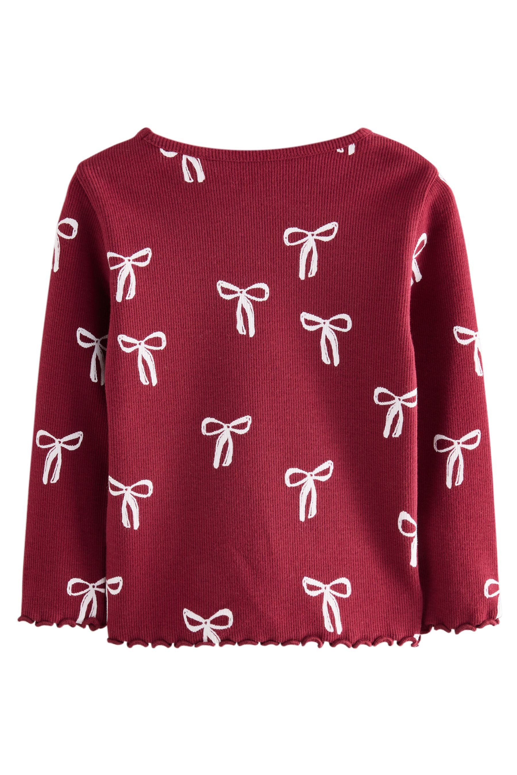 Next Leggings Geripptes Langarm-T-Shirt (1-tlg) günstig online kaufen