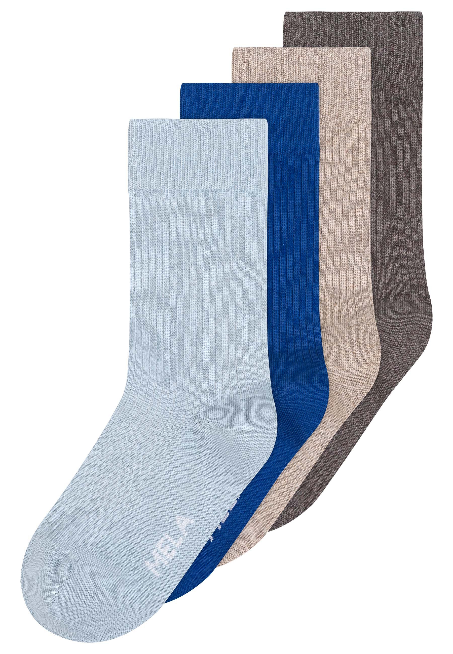 MELA Socken Gerippte Socken 4 Paare Ohne Polyester & Polyamid. Das Elasthan günstig online kaufen