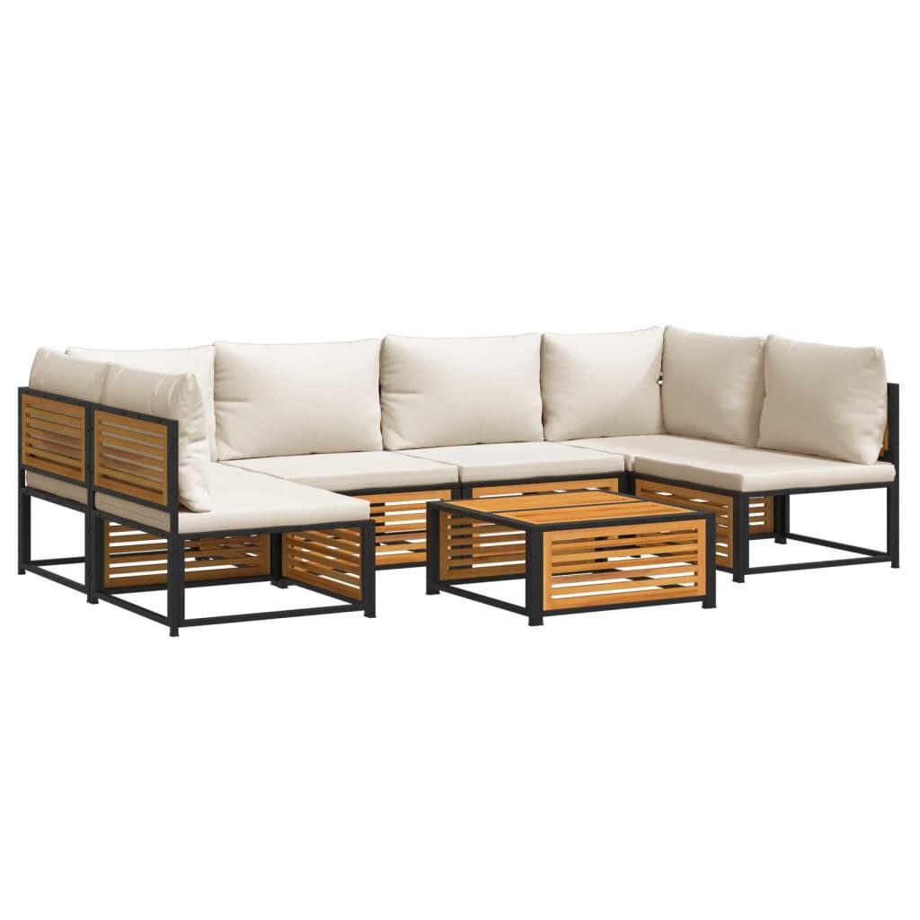 vidaXL Gartenlounge-Set 7-tlg. Garten-Sofagarnitur mit Kissen günstig online kaufen