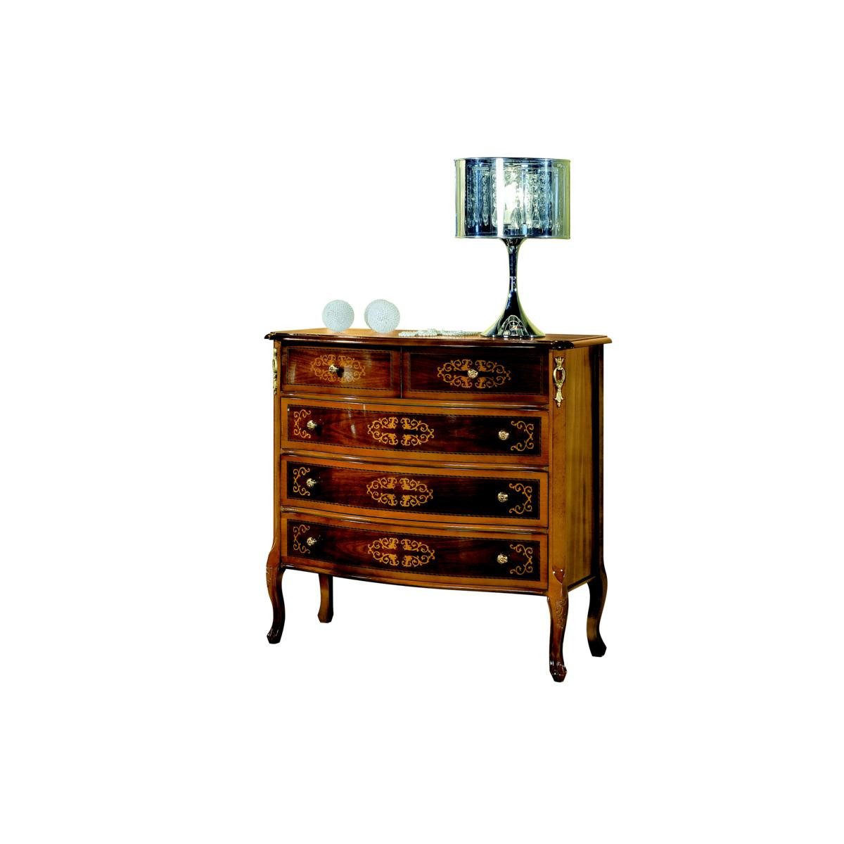 JVmoebel Kommode Barocke Designer-Kommode aus Holz in Braun – Italienisches Flair, Made in Europa