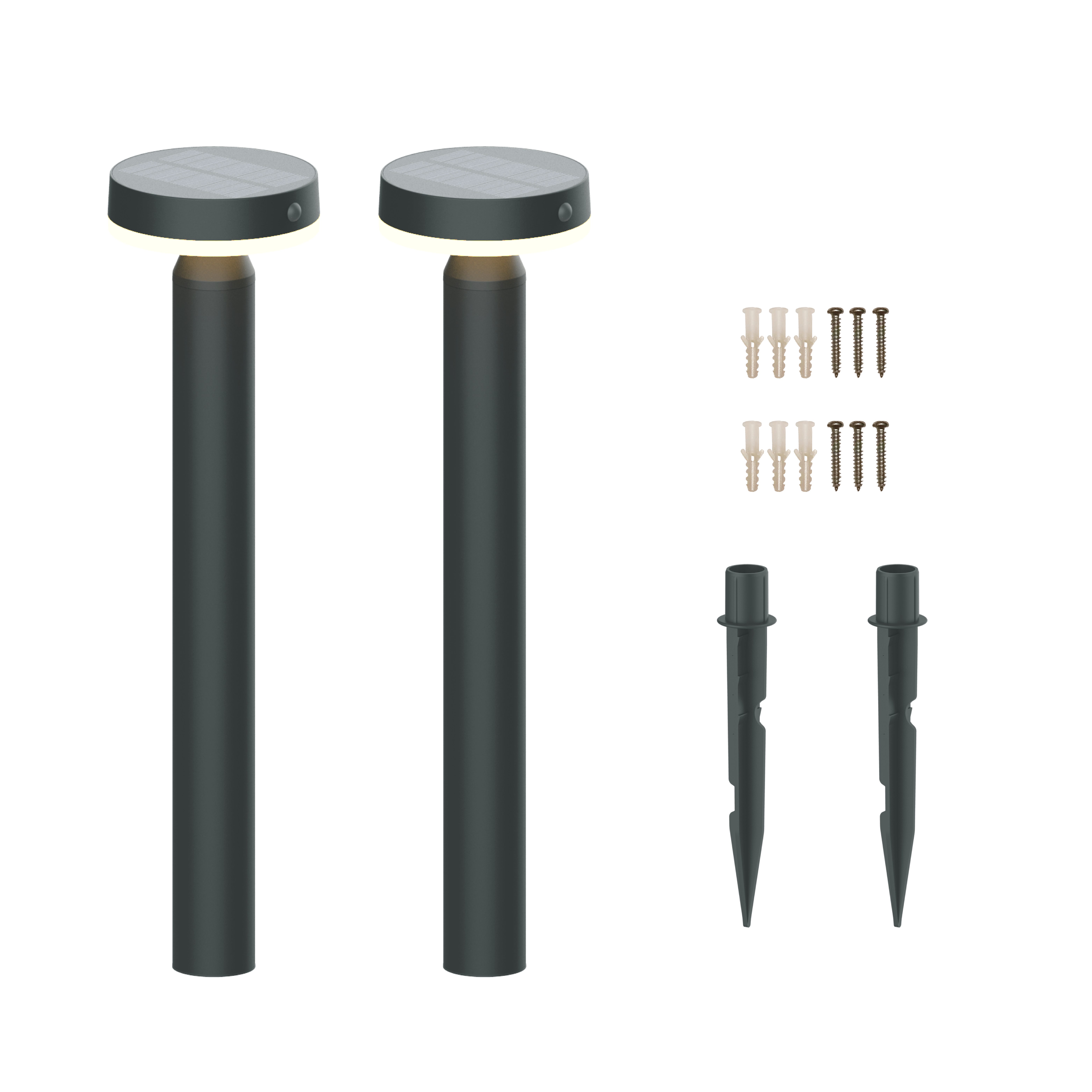 BOLD LED Solarleuchte Solar-Wegeleuchte, LED fest integriert, 3000K, Infrar günstig online kaufen