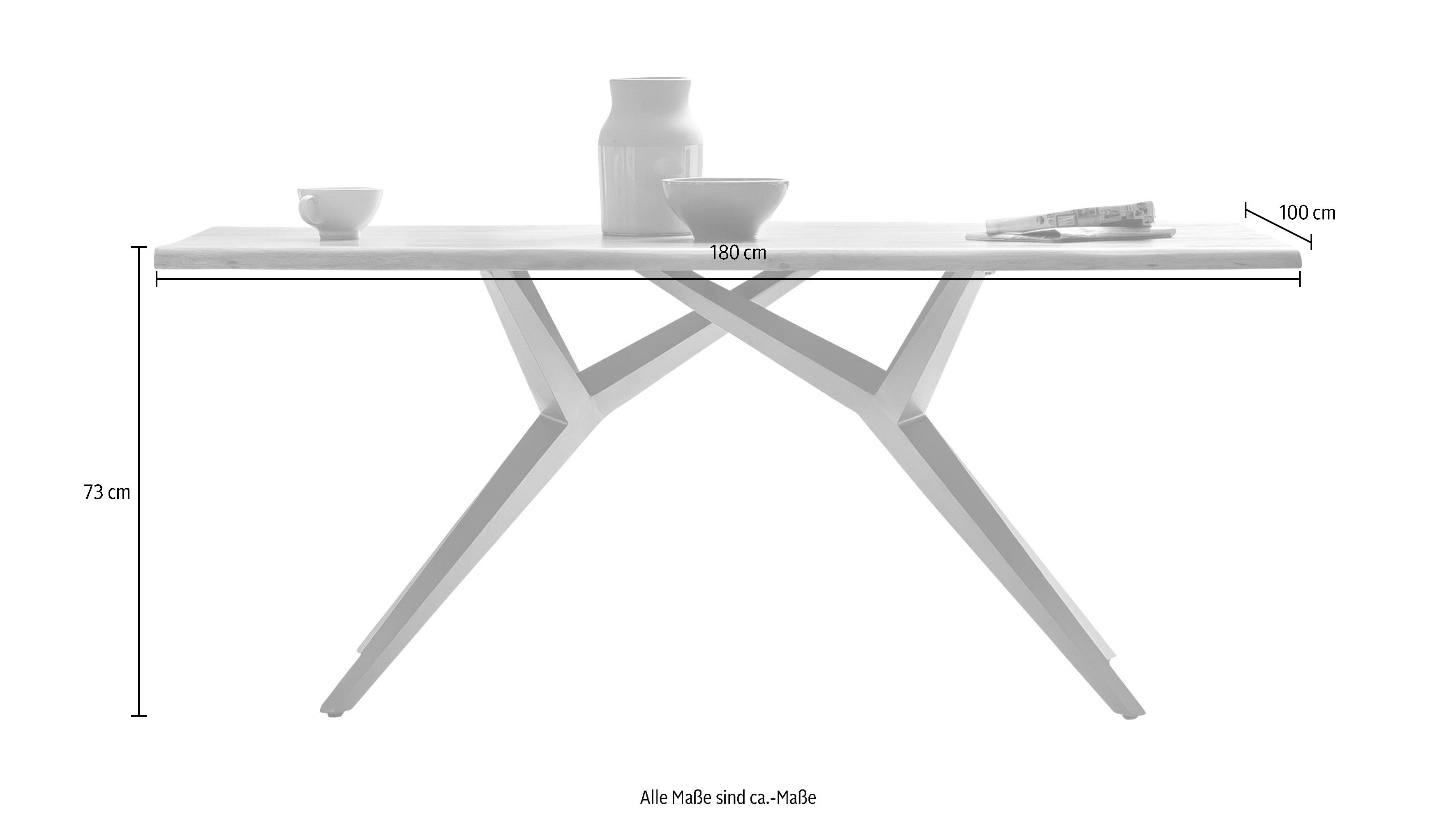 SIT Esstisch, Design-Gestell im industriellen Antiklook
