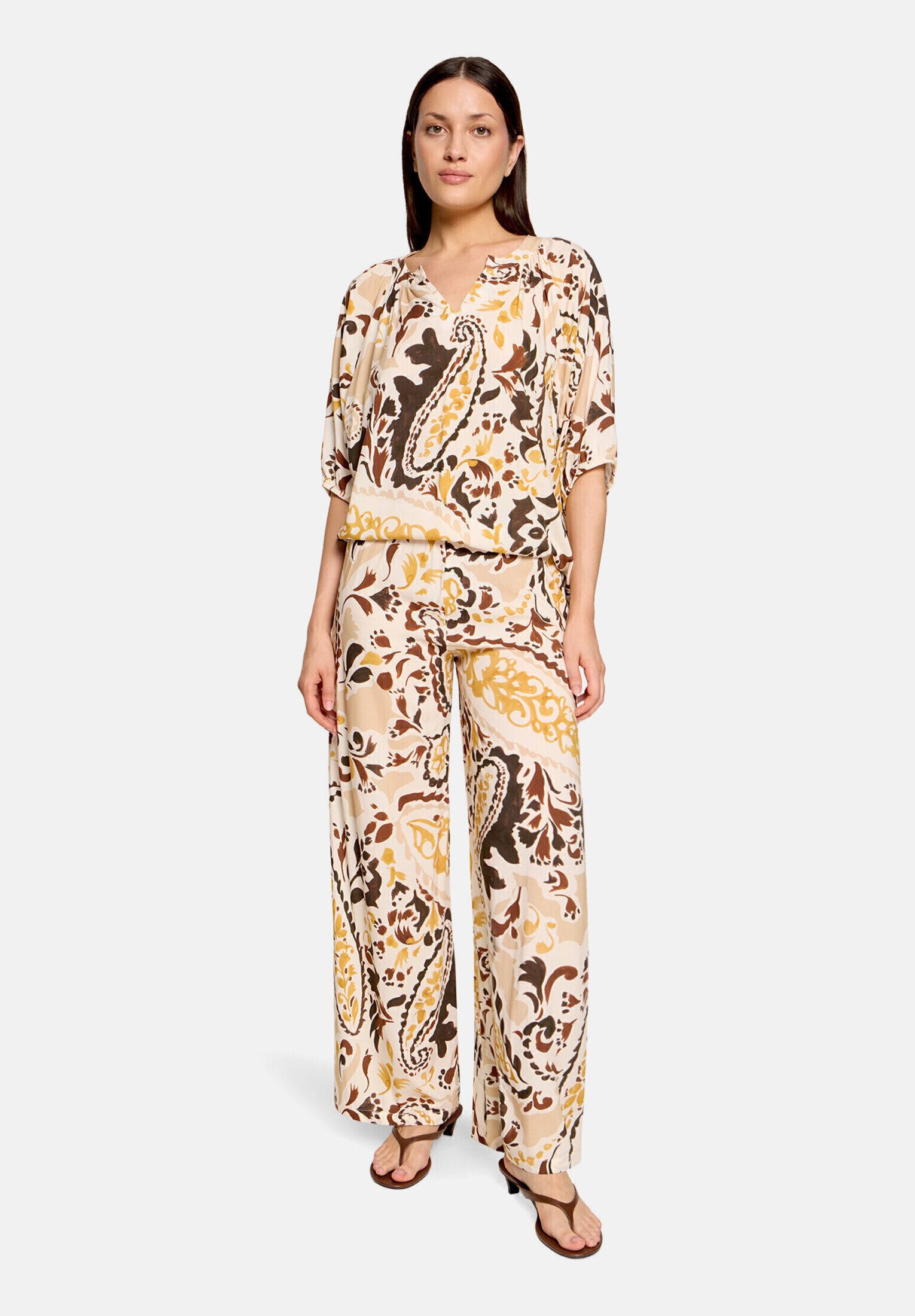 Cartoon Palazzohose Damen mit Gummizug