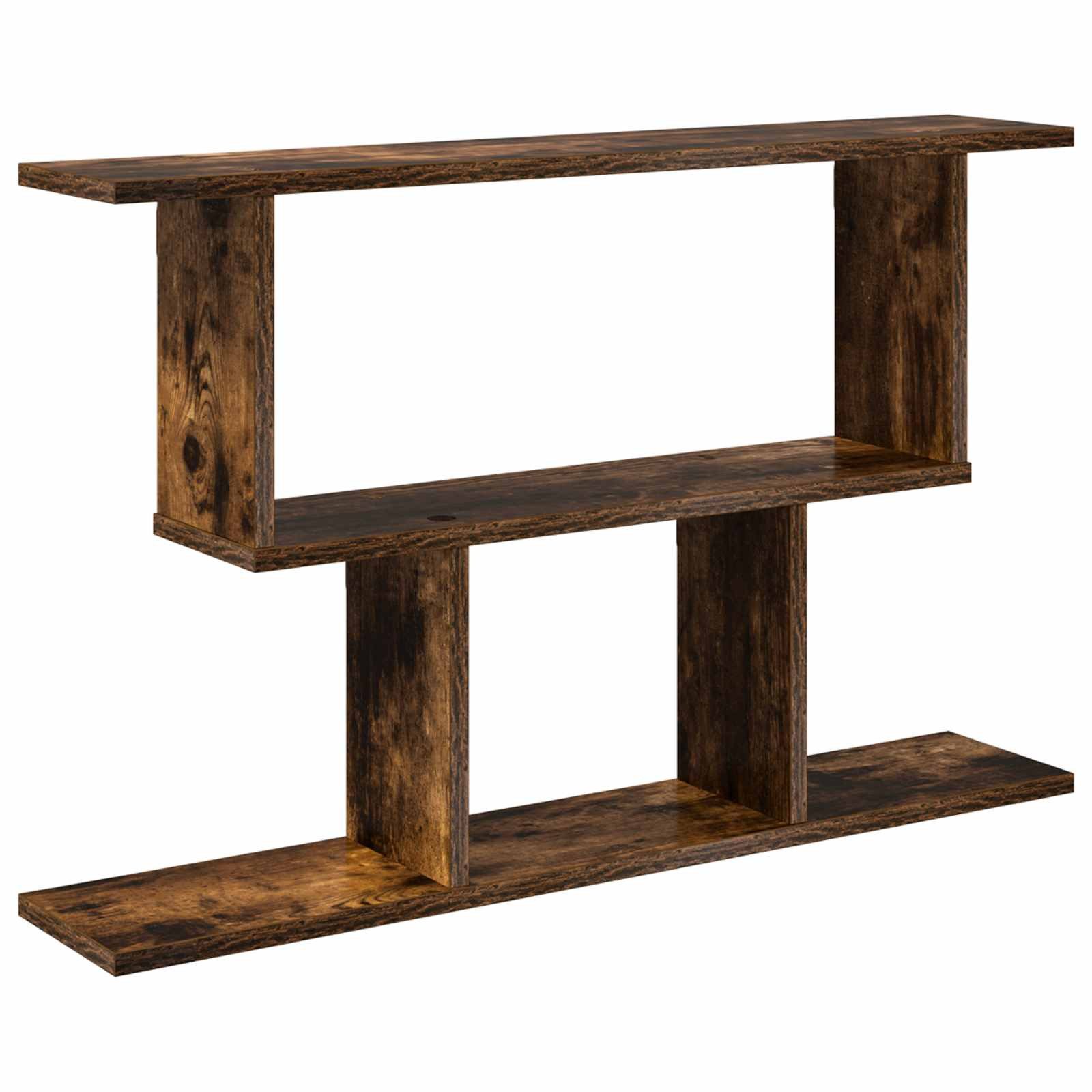 vidaXL Regal Wandregal Raucheiche 80 x 15 x 50,5 cm Holzwerkstoff, 1-tlg.