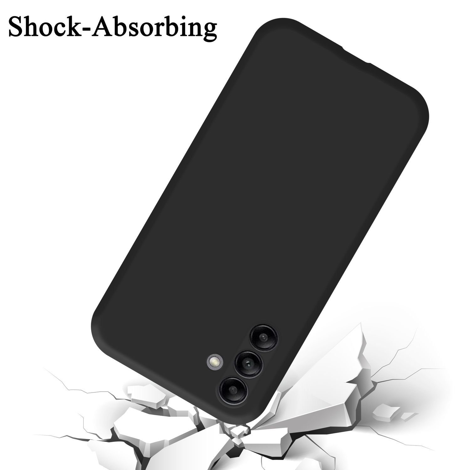 Cadorabo Handyhülle für Hülle Samsung Galaxy A04s, Flexible Hülle TPU Silikon Schutzhülle Back Cover Case