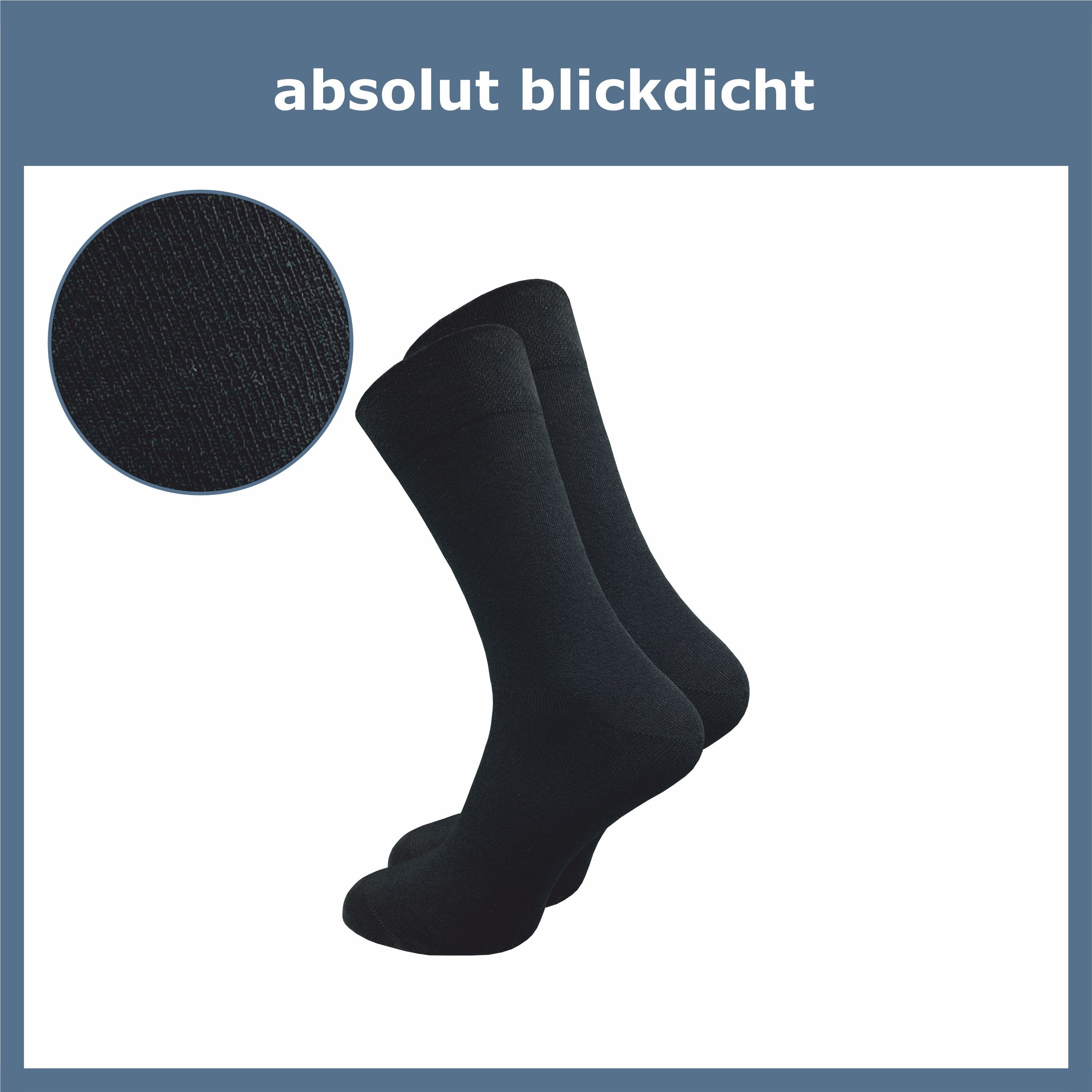 ca·wa·so Diabetikersocken aus 100 % Baumwolle ohne einschneidenden Gummibund, Venensocke (10 Paar) Reine Baumwollsocken in schwarz – Bild 4 von 5