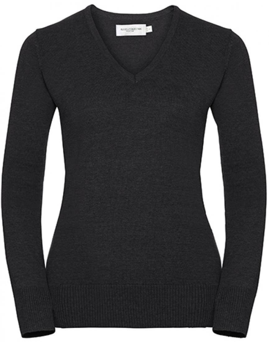 Russell Sweatshirt Ladies´ V-Neck Knitted Pullover