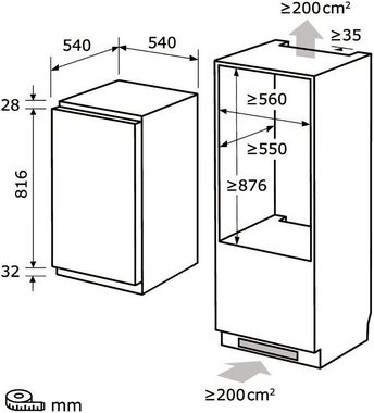 exquisit Einbaukühlschrank EKS131-4-E-040D, 88 cm hoch, 54 cm breit