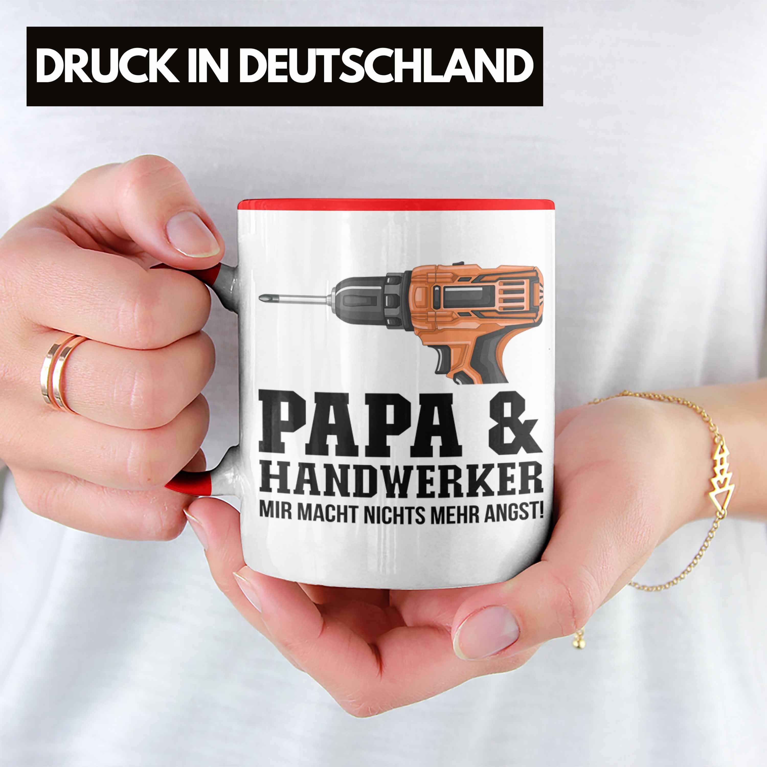 Tasse Tasse Geschenkidee Trendation Trendation für Handwerk und - Rot Handwerker Vater Papa