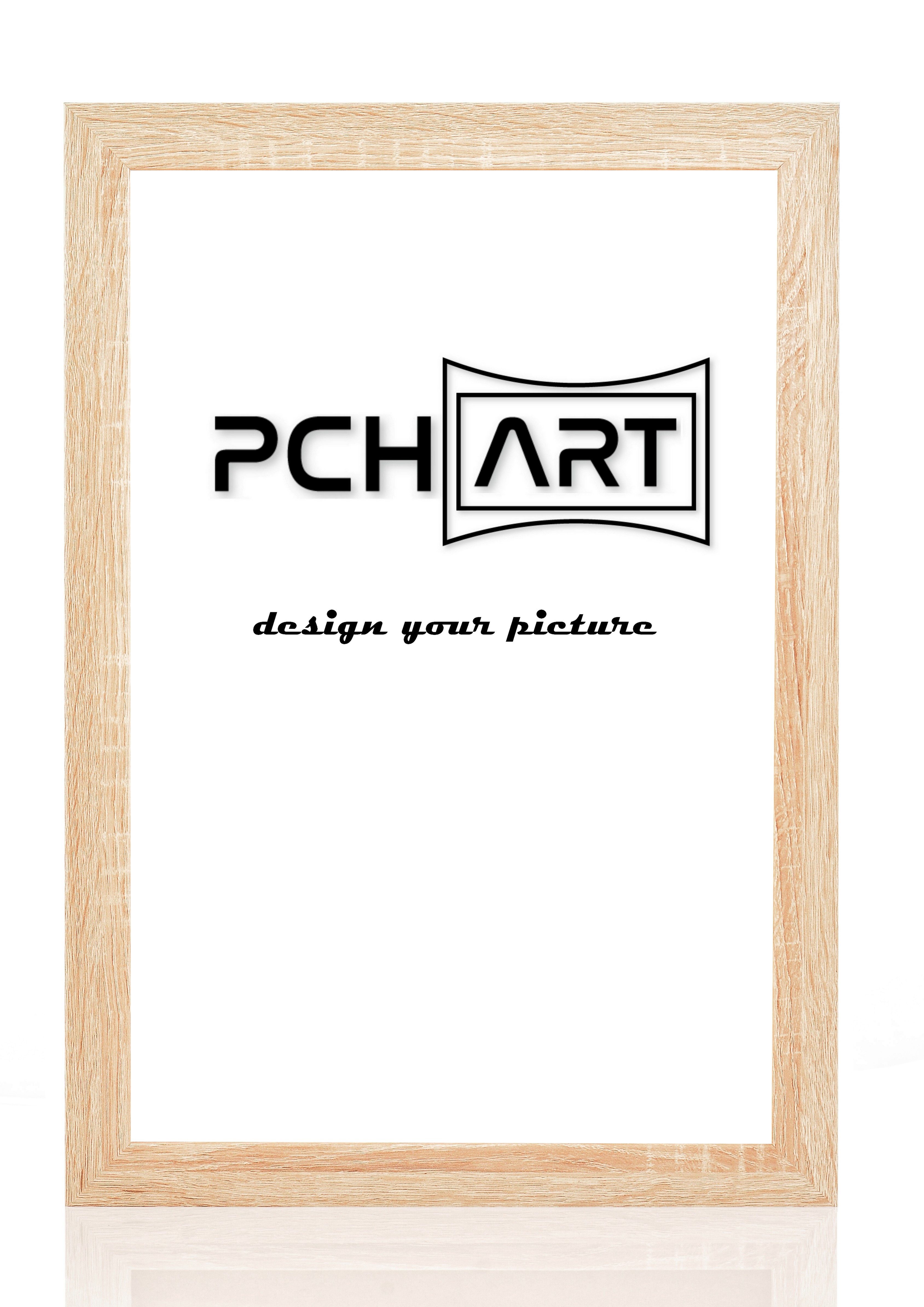 PCH[art] Bilderrahmen Rahmen New Alaya, Farbe: Sonoma, Größe: 10x15 bis 90x120 cm, für 1 Bilder, MDf Leiste ummantelt mit Dekorfolie
