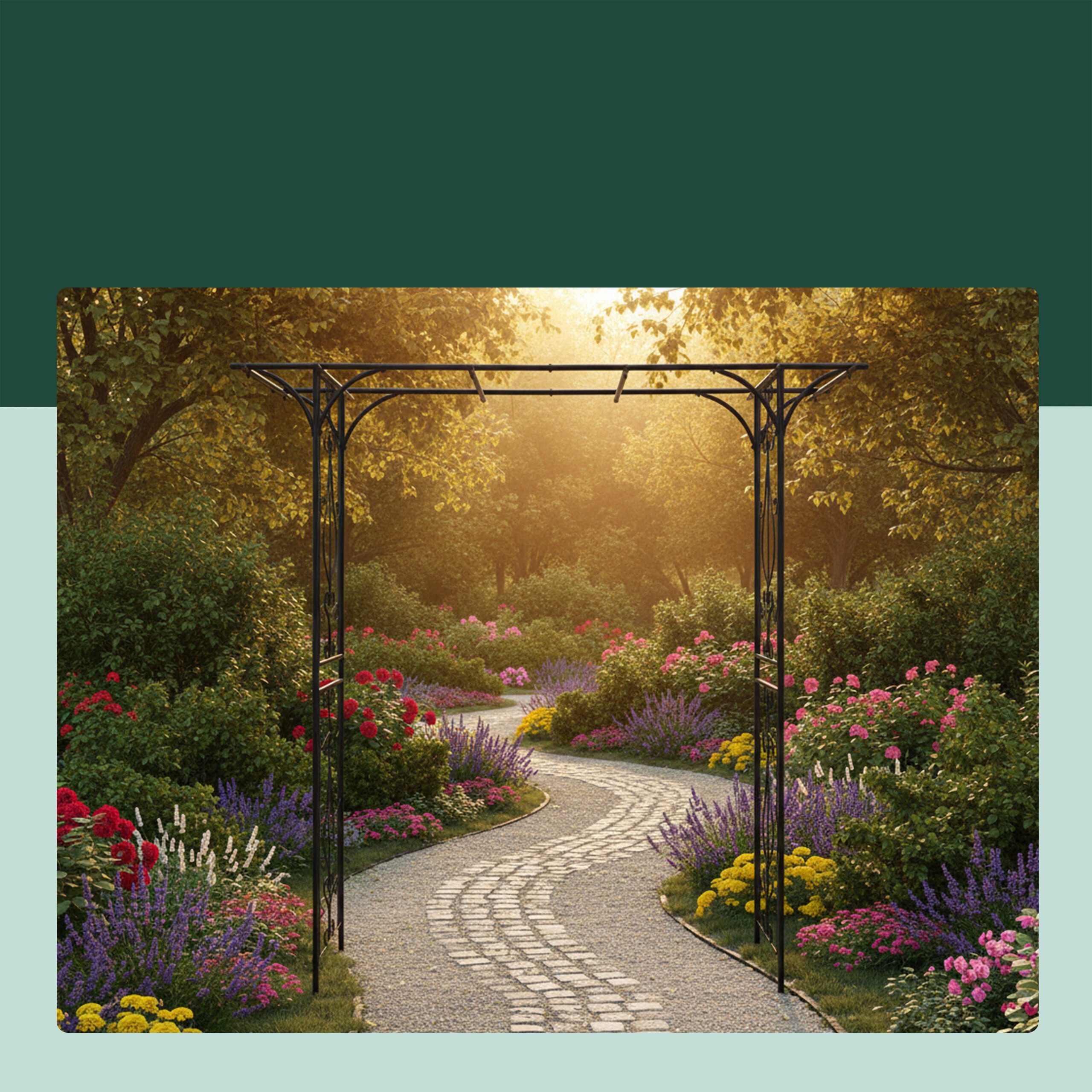 relaxdays Rosenbogen Schwarzer Rosenbogen aus Metall