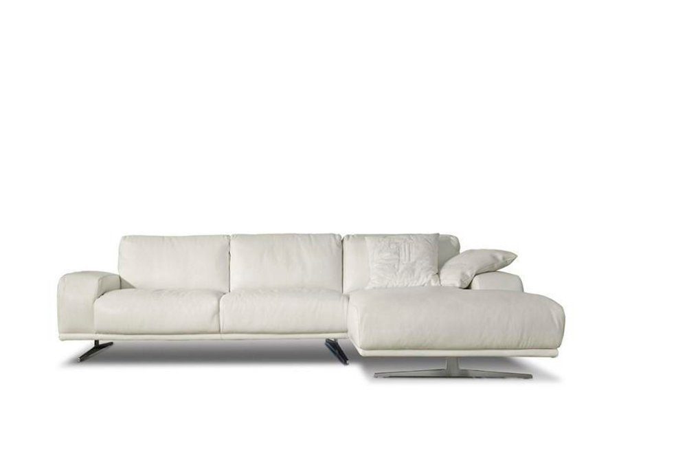 JVmoebel Ecksofa Ecksofa L Form Italienische Wohnzimmer Luxus Möbel Design Weiß Sofa