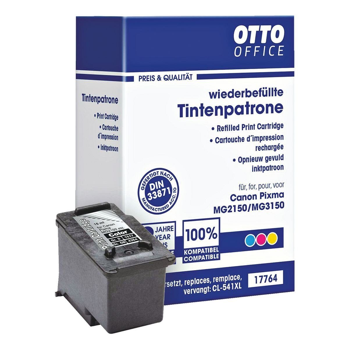 Otto Office  Office Tintenpatrone (Set, 1-tlg., ersetzt Canon »CL-541XL«, cyan, magenta, gelb)