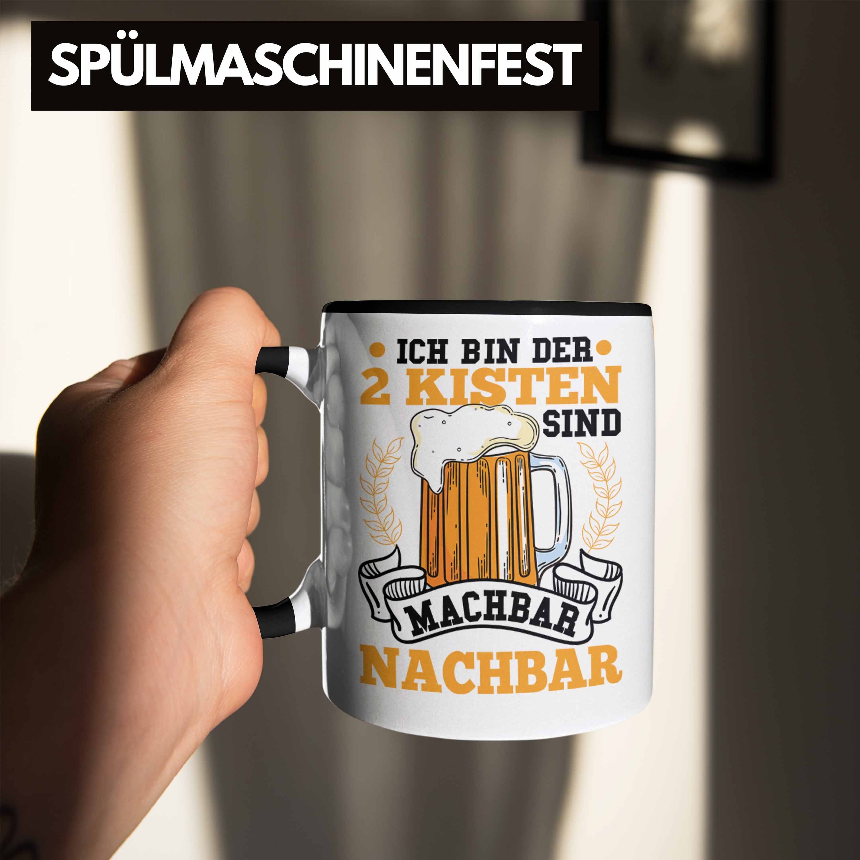 Tasse Schwarz Trendation - Nachbarn Tasse Nachbar Nachbar Cooler Geschenk Geschenkidee Bester Trendation