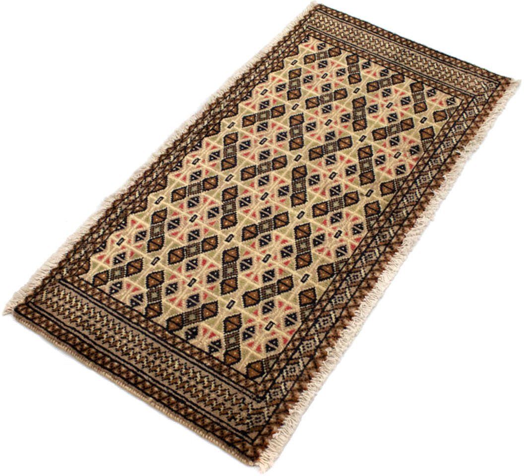 Wollteppich Turkaman Teppich handgeknüpft beige, morgenland, rechteckig, Höhe: 8 mm