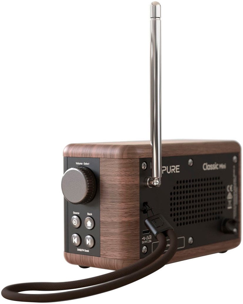 Pure Classic Mini Digitalradio (DAB) (Digitalradio (DAB), UKW mit RDS, 5 W)