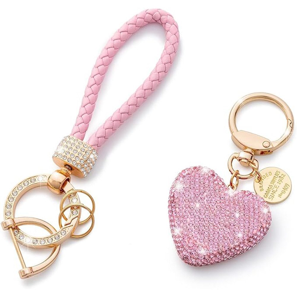 Coonoor Schlüsselanhänger Herz Auto-Schlüsselanhänger Mit Glitzernden Stras günstig online kaufen