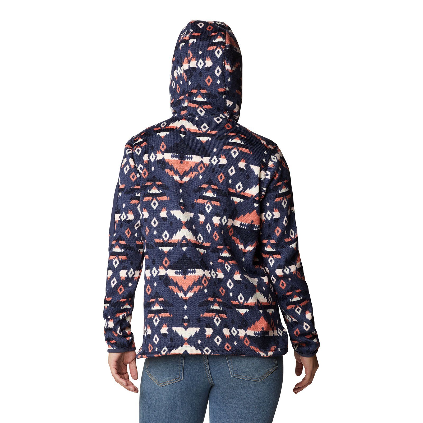 aus Weather™ Hooded 1/2 Strickfleece-Pullover Zip Strickfleece Sweater Columbia wärmendem