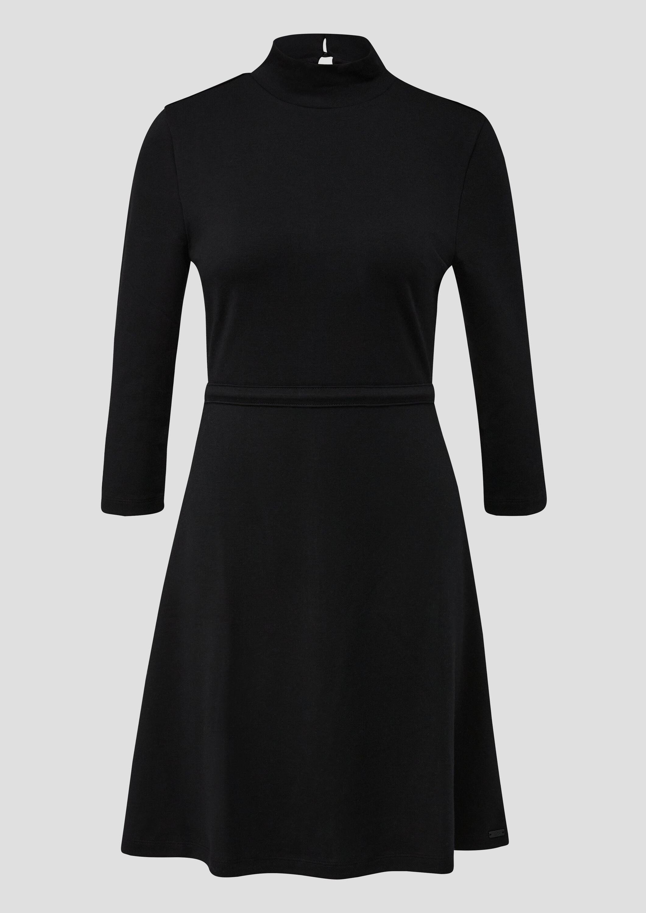 QS Minikleid Kleid Tailliertes Kleid aus Interlockjersey