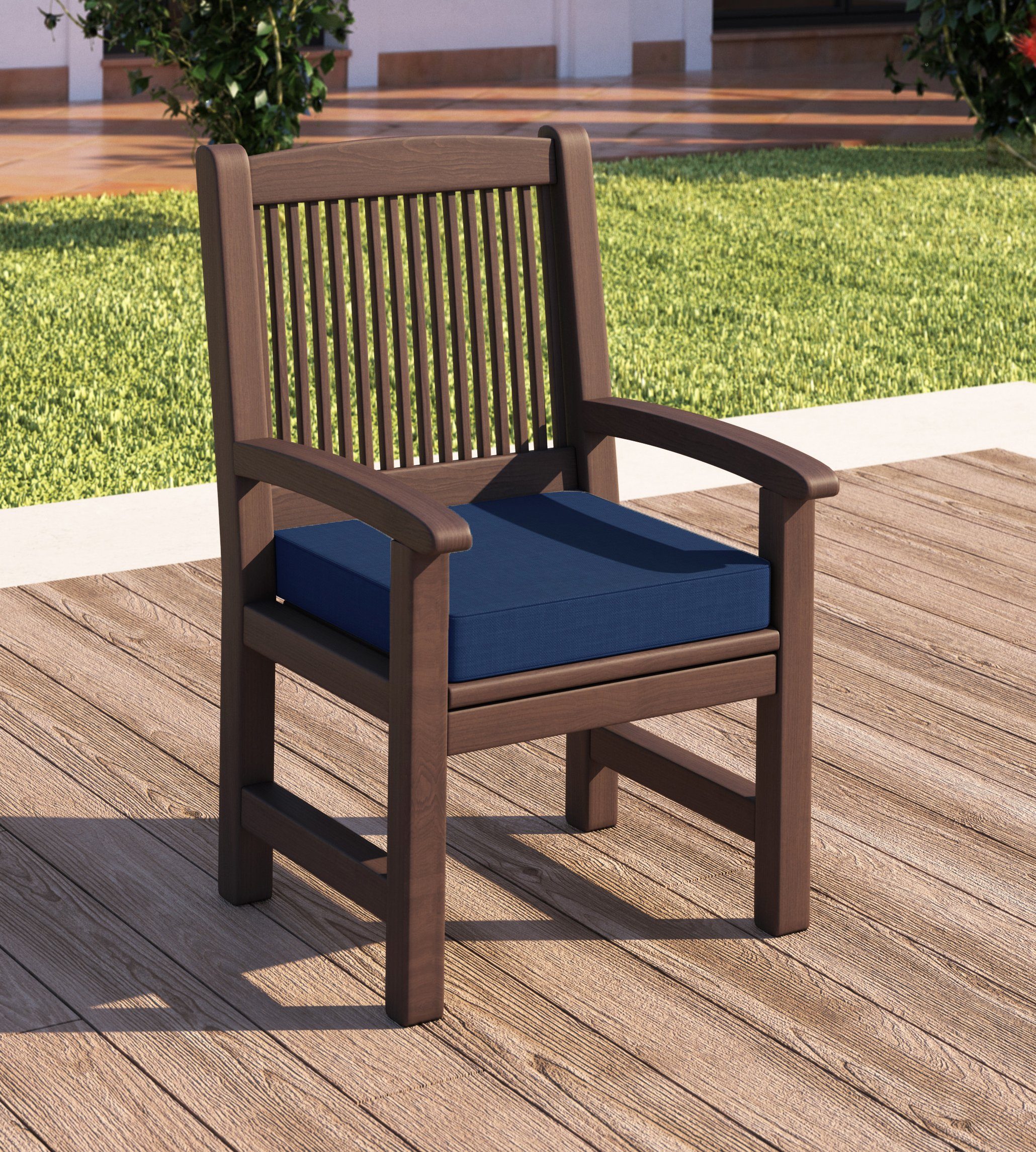 sunnypillow Bankauflage Bankkissen mit abnehmbarem Bezug, Auflage für Gartenbank 60 x 60 x 5cm