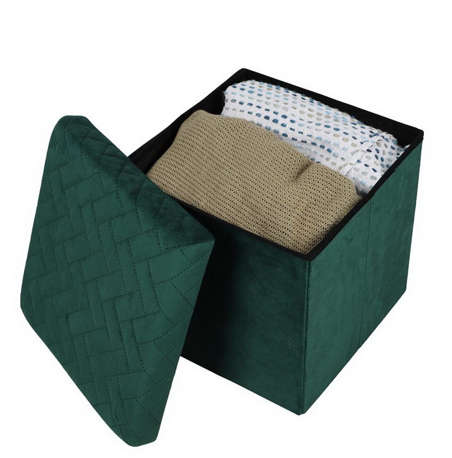 Urban Living Sitzwürfel Sitzhocker "VELOURS" Ottomane faltbar Aufbewahrungs günstig online kaufen