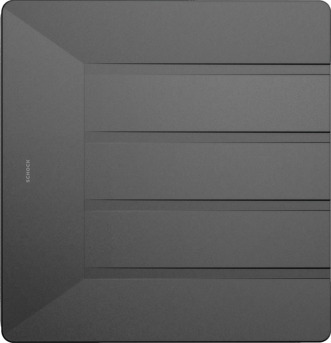 Schock Abtropfmatte aus Silikon, temperaturbeständig bis 230°C, Zubehör für Greenwich N-100, Greenwich N-100L, Greenwich N-100S, Greenwich N-200, Kiruna N-100, Kiruna N-100L, Kiruna N-100XL, Mono N-100, Mono N-100S, Nemo N-100, Nemo N-100S, spülmaschinengeeignet, in Anthrazit