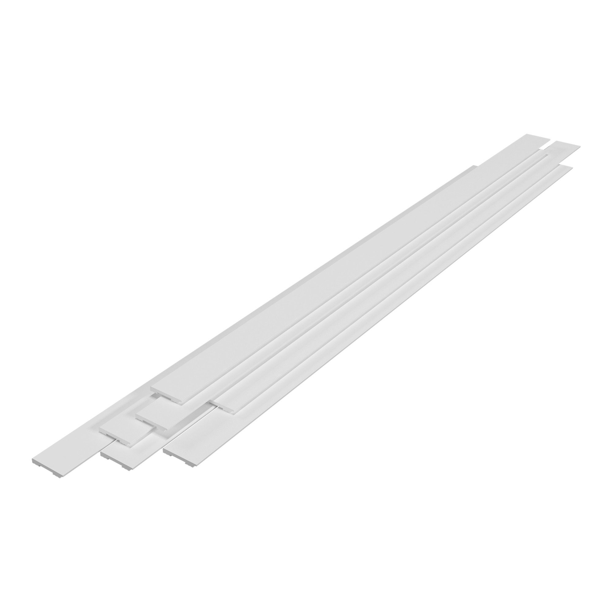 neu.haus Sockelleiste, L: 195 cm, H: 8 cm, Set, 14-St., 14 St., »Coevorden« Polystyrol 195 x 8 cm Weiß