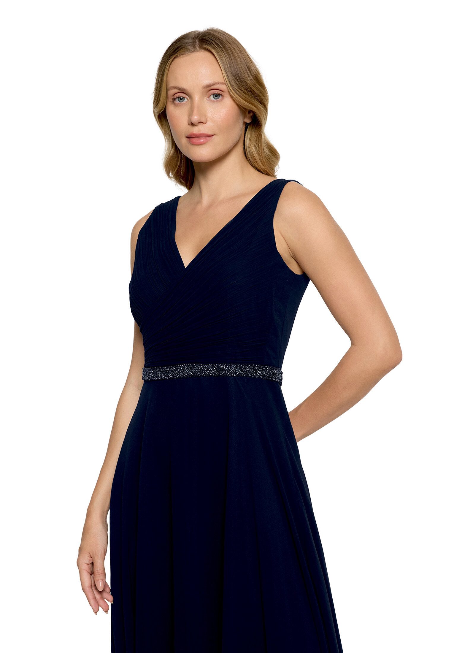 Vera Mont Abendkleid Damen mit Plissee Dekoelemente