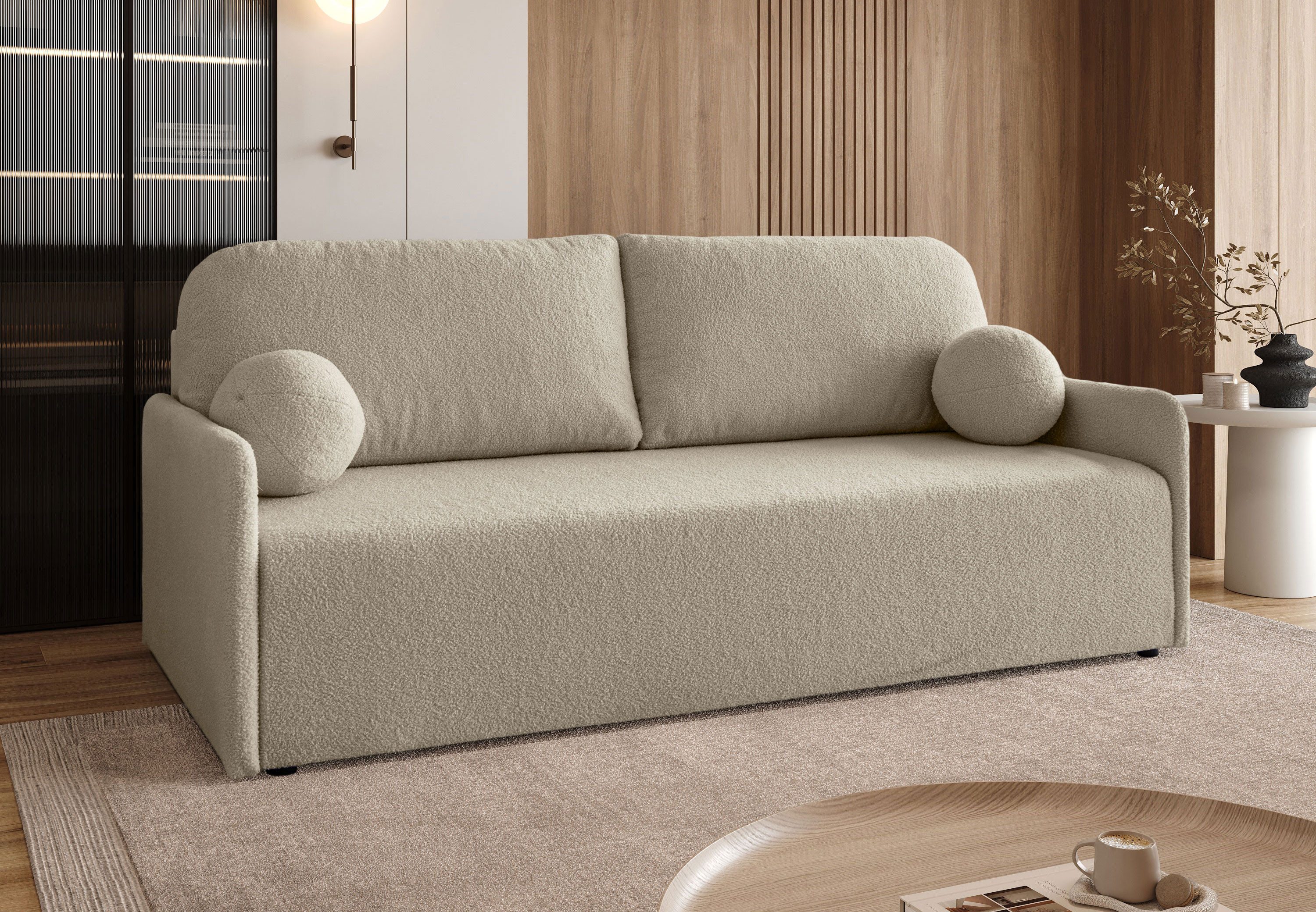 Lookway Schlafsofa CUDDLE mit Schlaffunktion und Bettkasten, 207x90x90 cm