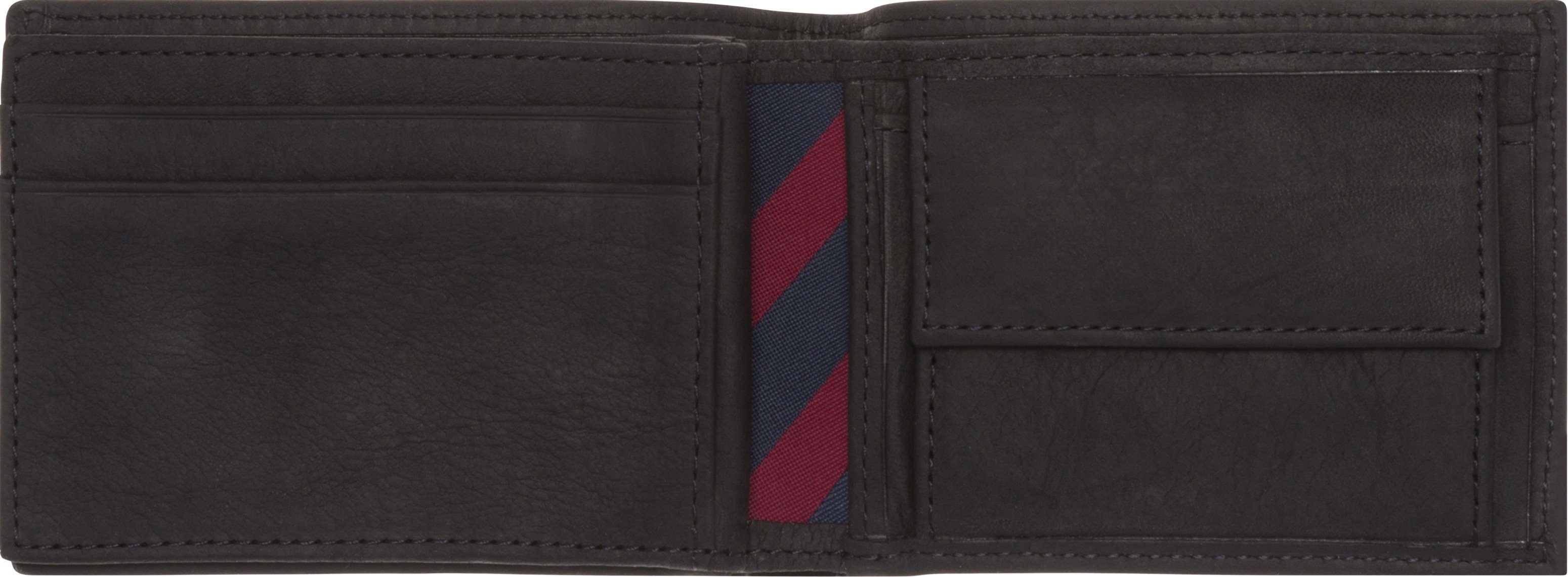 Tommy Hilfiger Geldbörse JOHNSON MINI CC FLAP COIN POCKET, aus hochwertigem Leder