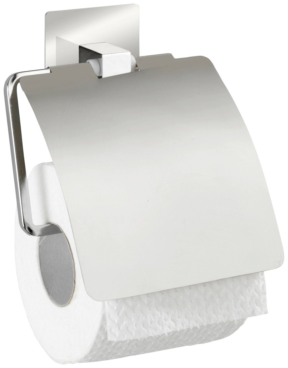 WENKO Toilettenpapierhalter Turbo-Loc Quadro (1-St) | Toilettenpapierhalter