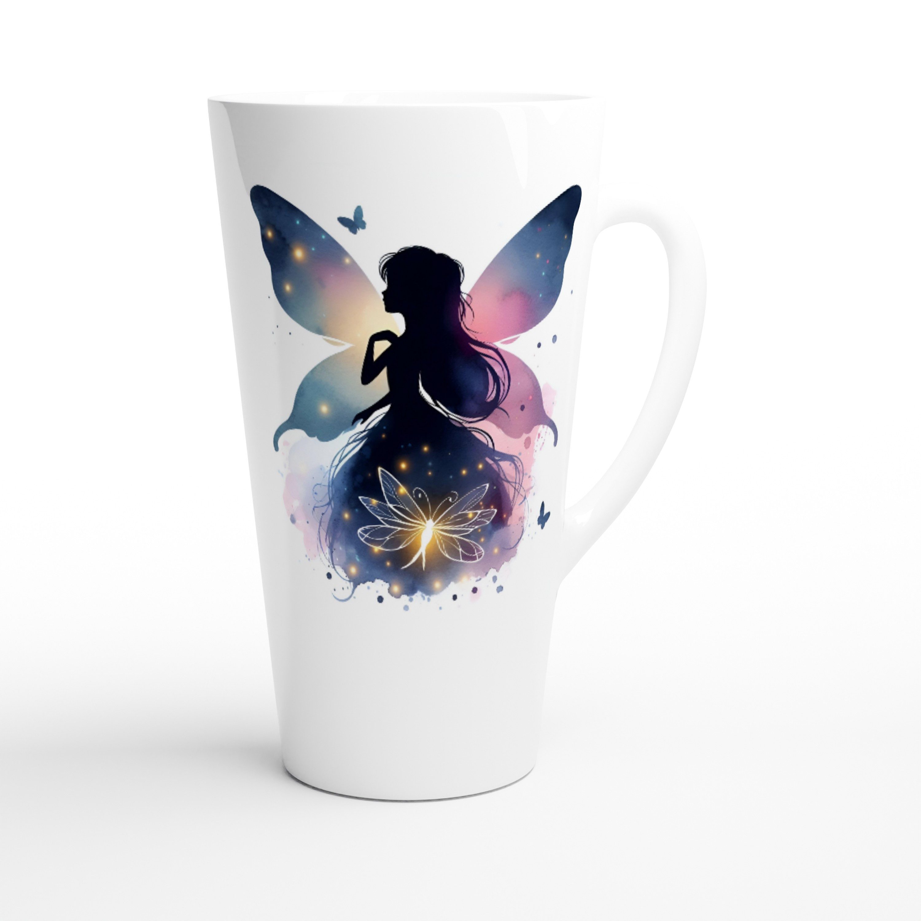 Alltagszauber Latte-Macchiato-Tasse - Jumbo-Tasse FEENSTAUB, Keramik, extra groß, für ca. 500ml Inhalt