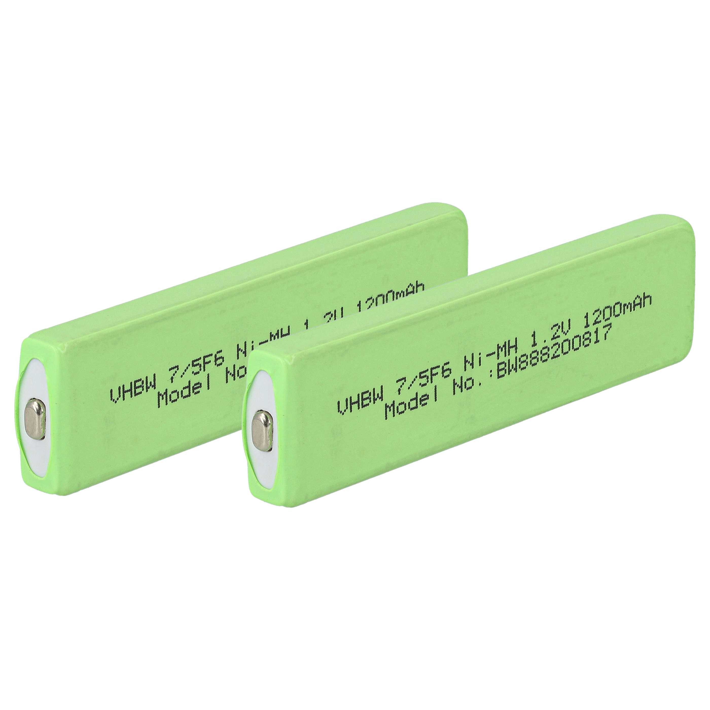 vhbw Zelle passend für Sony MZ-E7W, MZ-E710, MZ-E75, MZ-E77, MZ-E80, Akku Zelle NiMH 1100 mAh (1,2 V, 2 St), Leistungsfähige Akkuzelle für akkubetriebenen Minidisc- oder