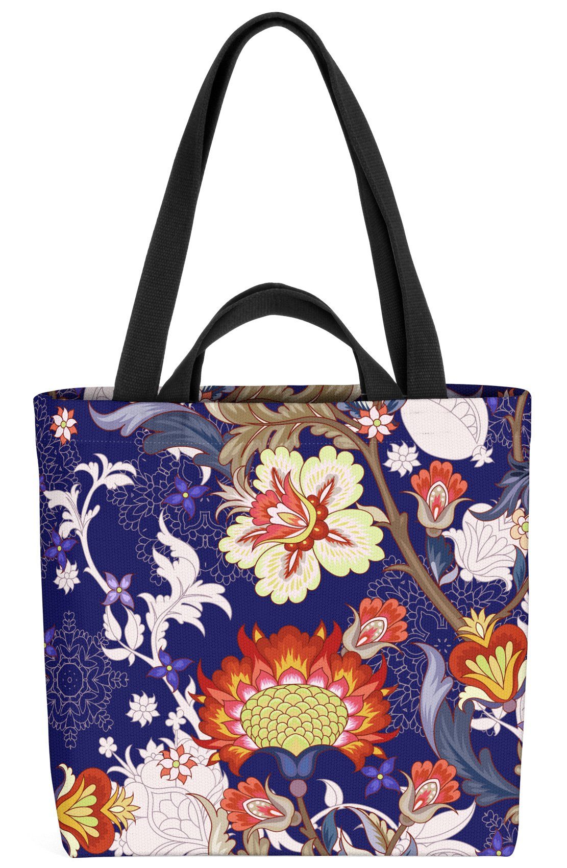 VOID Henkeltasche (1-tlg), Exotische Wildblumen Blumen-Muster Paisley-Muster orientalisch Orient