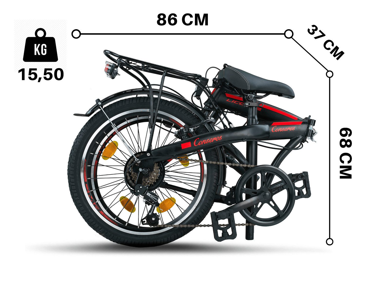 Licorne Bike Folding Bike Licorne Bike Conseres Premium Folding Bike in 20 inch - Bicycle