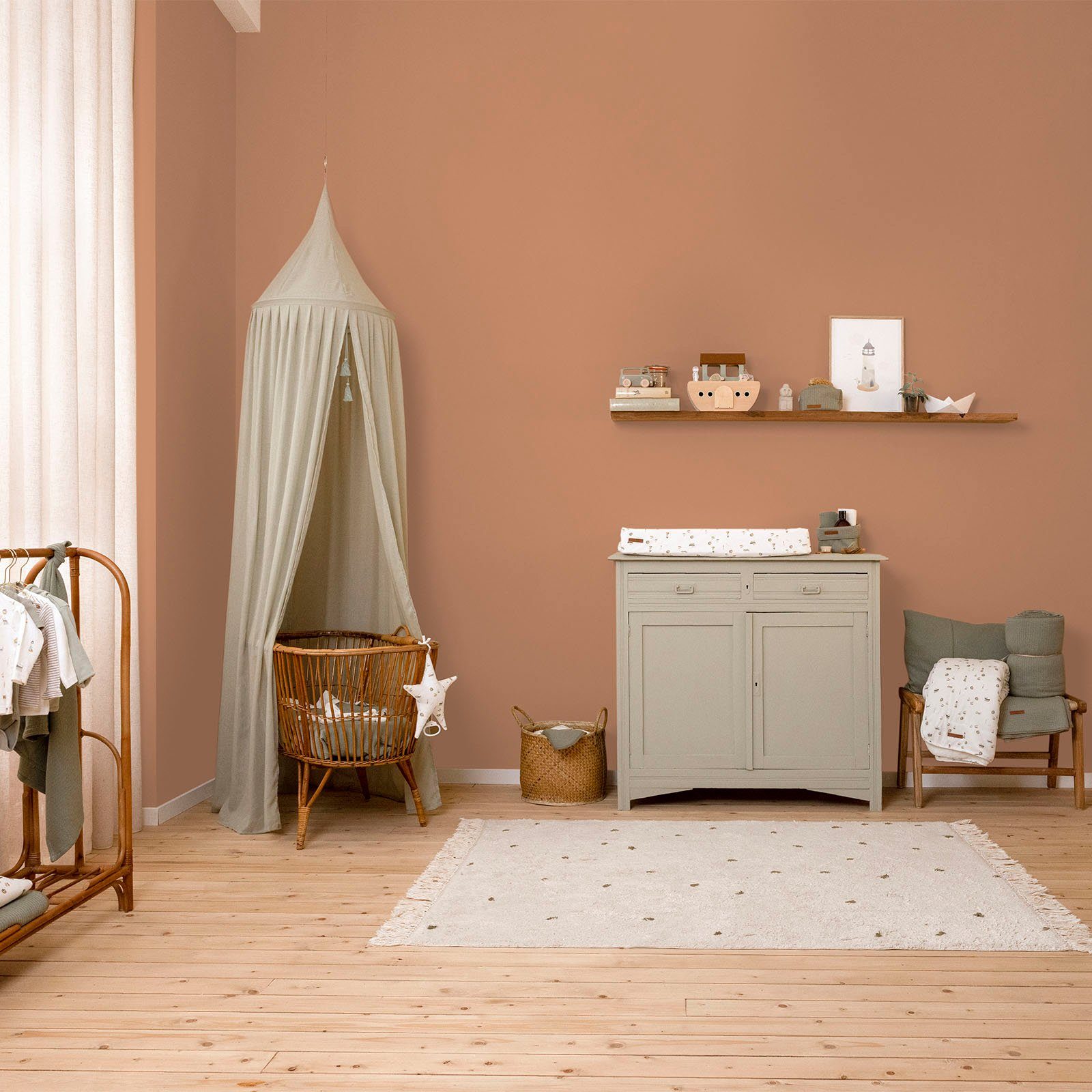 LITTLE Vintage Orange Rust Wandfarbe matt, hochdeckend waschbeständig, geeignet Wallpaint, und für DUTCH Kinderzimmer extra