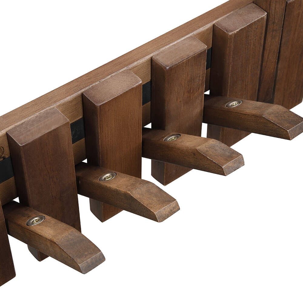HOME DELUXE Garderobenleiste PORTE - 32cm/56 cm/ 80cm - wählbar, 4 Haken, bewegliche Haken, Garderobe aus Holz