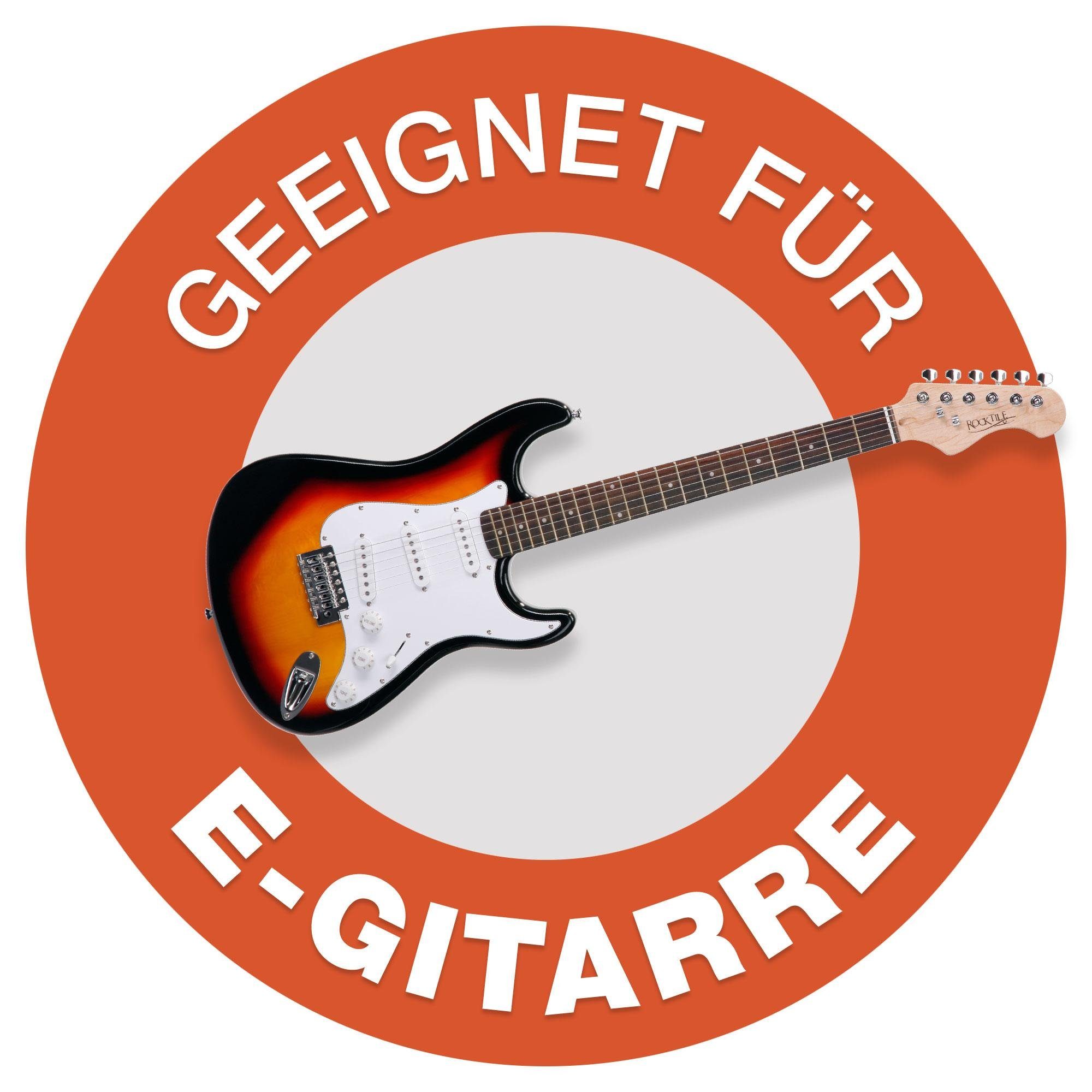 Gigbag mit für Gitarrentasche E-Gitarre, gepolstert Rocktile Rucksackgarnitur E-Gitarrentasche,