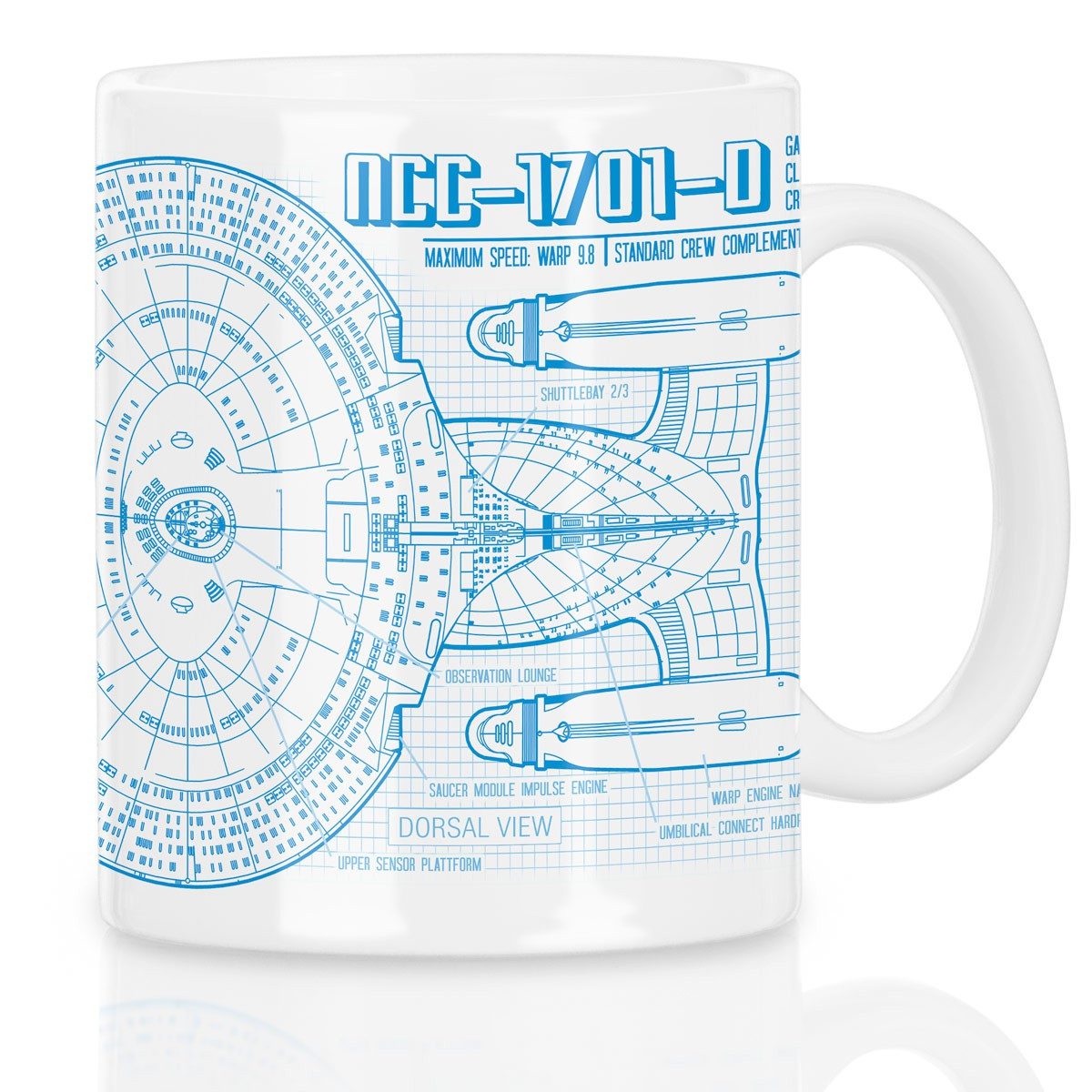 style3 Tasse, 1-tlg., Keramik, NCC-1701-D Kaffeebecher Tasse star trek trekkie enterprise raumschiff