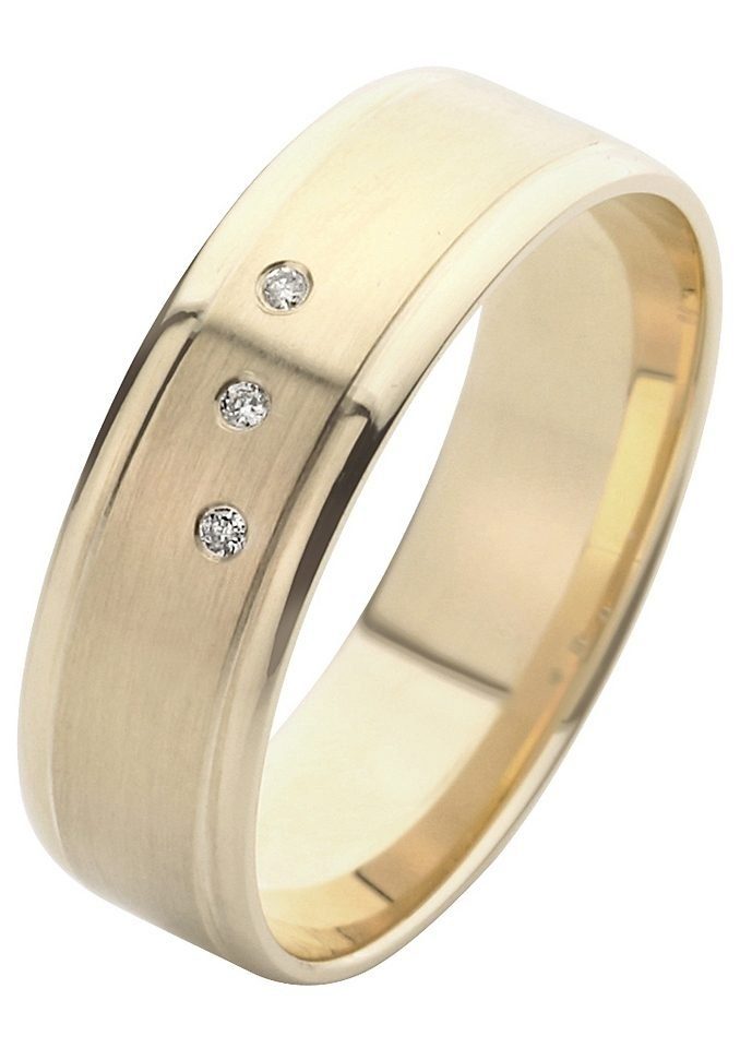 Firetti Trauring Schmuck Geschenk Gold 375 Hochzeit Ehering Trauring "LIEBE", Made in Germany, wahlweise mit oder ohne Brillanten